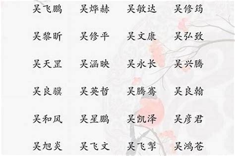 姓吳的名字|吴姓寓意好的男孩名字（精选200个）